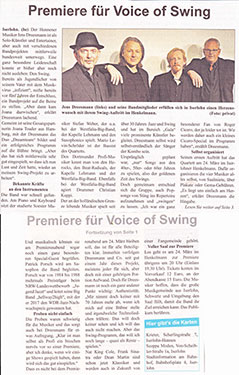 Pressebericht Voice of Swing
